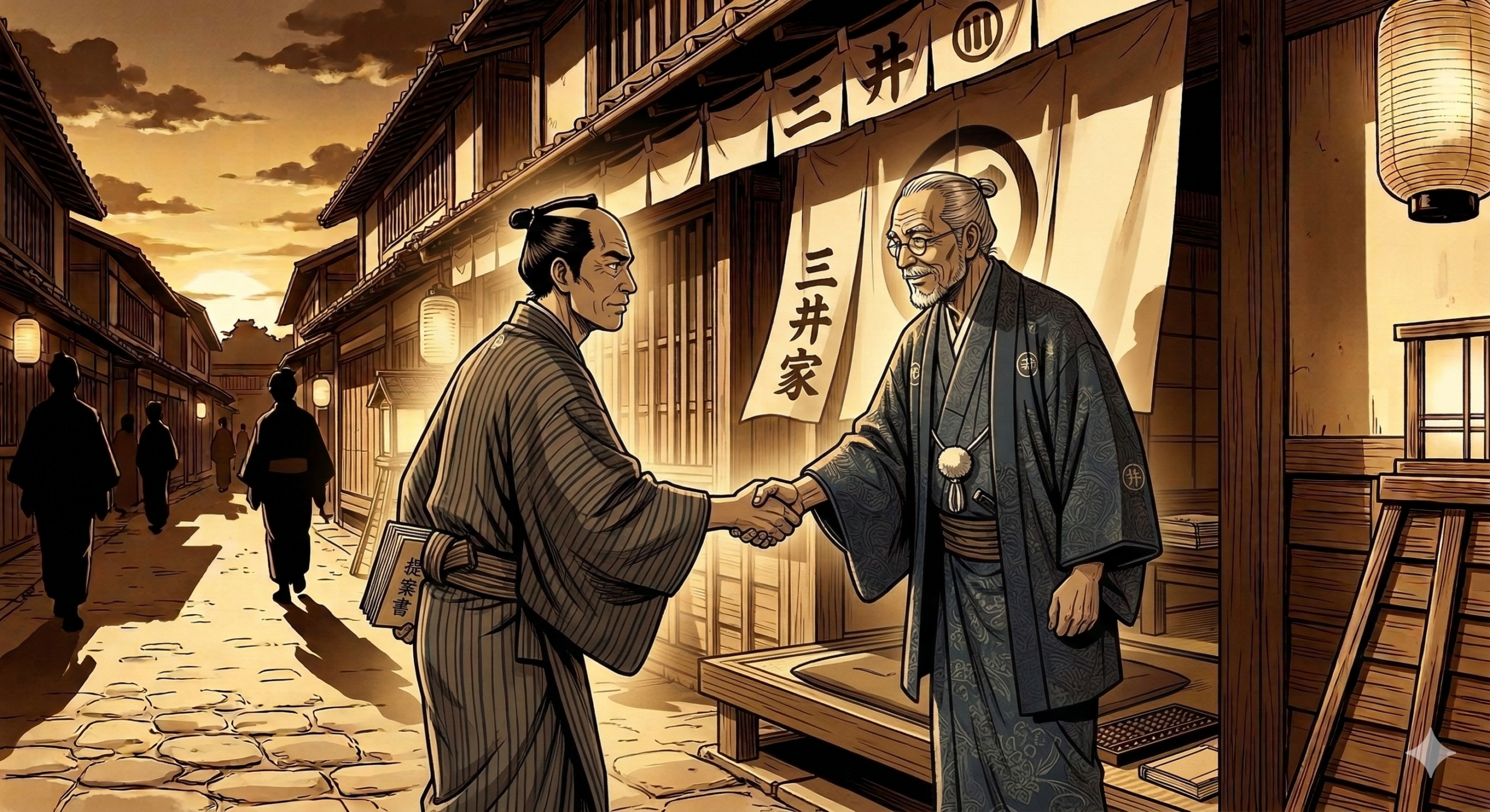 미노무라 입사 장면